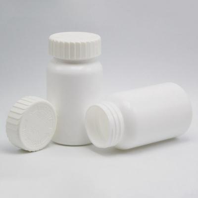 China Polyethylene Bottle 200ml Pe Jar Health Plastic Medicine Bottle Round White Capsule Tablet Plastic Bottle Gear Cap for sale