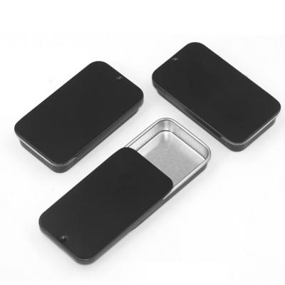 Chine Solid Balm Small Push-Pull Box Metal Tin Box Sliding Cover Frosted Tinplate Box Wholesale In Stock With LOGO à vendre