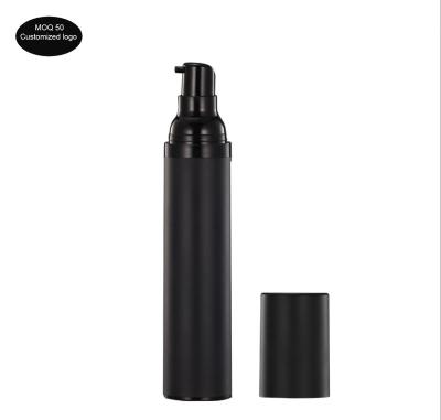 Chine free shipping 15ml 30ml 50ml airless bottle all black spray vacuum pump lotion bottle used for Cosmetic bottles Korea design à vendre