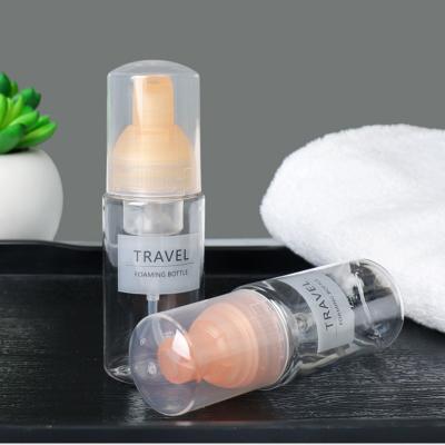 China 50ml 90ml PET Transparent Round Cap Push-Type Mousse Foam Bottle Hand Sanitizer Foam Bottle Cosmetic Foam Bottles for sale