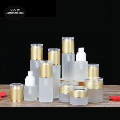 Κίνα 20ml 30ml 40ml 50ml 60ml 80ml 100ml 120ml Acrylic matte glass spray pump bottle lotion Frosted Bottles Cosmetic Packaging προς πώληση