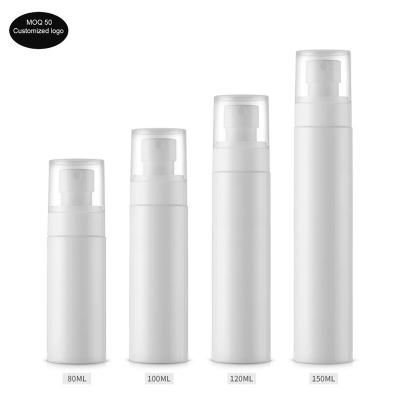 China 80ml 100ml 120ml 150ml New Design White PET Dome Cosmetic Spray Bottle Toner And Sunscreen Cosmetic Packaging for sale