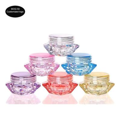 China 3g 5g/ml cheap shiny Cosmetic Empty Jar Pot Eyeshadow Makeup Face Cream Lip Balm sample Container Box à venda