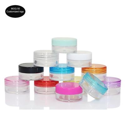 China 3g 5g Empty Plastic Clear Cosmetic Jars Makeup Container Lotion Bottle Vials Face Cream Sample Pots Gel Box à venda