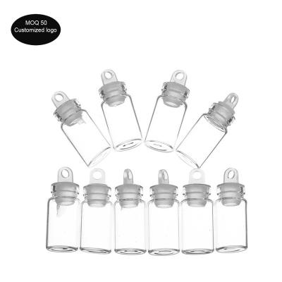 China Free Shipping Glass Bottle With Wooden Cap Transparent Cute Glass Vials Gift Glass Bottles For Decoration for sale