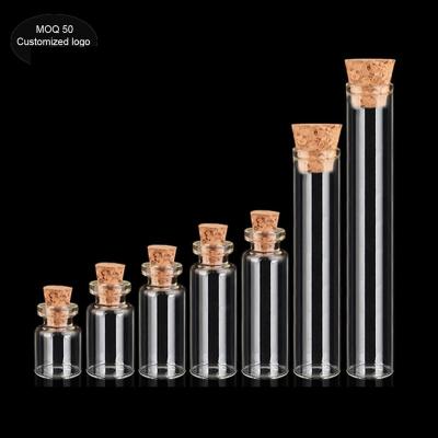 Κίνα free shipping diameter 12mm 2ml 2.3ml 4ml 5ml Decoration Mini Cheap Message Vials Ornaments Cork Stopper Laboratory Mason Jar προς πώληση