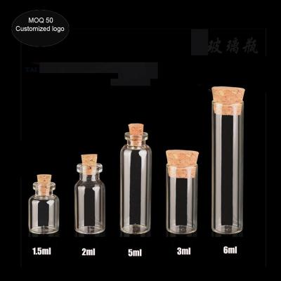 China Free Shipping Diameter Glass Bottle With Wooden Cap Small Bottles With Corks Glass Vials Mason Jar à venda