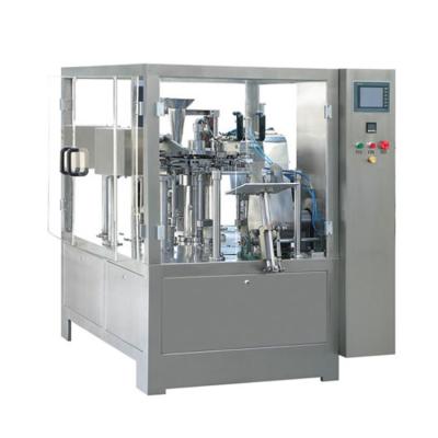 China Food High Efficiency Premade Bag Packaging Automatic Filling Sealing Machine For Solid Or Powder for sale