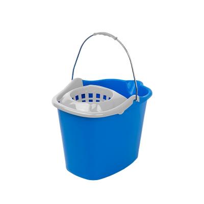 China Household Sustainable Plastic Floor Kleaner Mop Squeeze Cleaning Buckets With Handles for sale