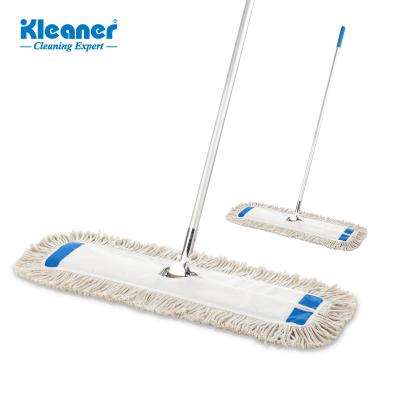 China Sustainable Kleaner 60cm Industrial Cotton Floor Broom Commercial Push Dust Mop for sale