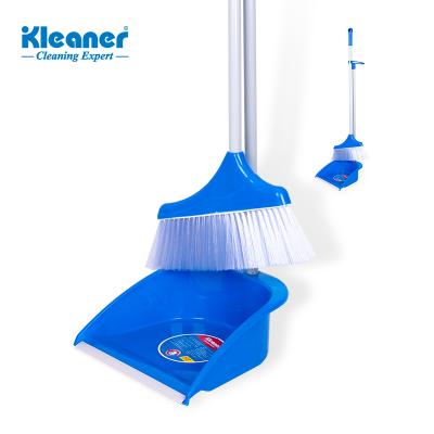 China GSC001 Kleaner Viable Metal Handle Dustpan and Broom Set for sale