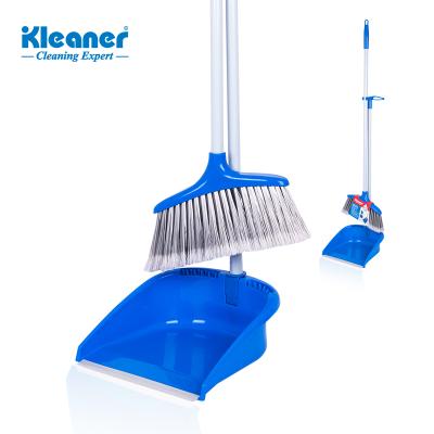 China Kleaner Viable Household Metal Handle Broom and Dustpan Cleaning Set for sale