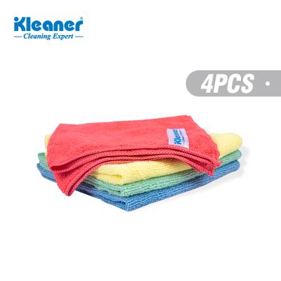 China Sustainable Kleaner 4 Colored Universal Absorption Microfiber Kitchen Cleaning Cloth Towel for sale