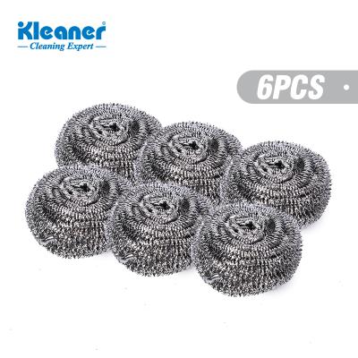 China Sustainable Kleaner 15Gx6 Stainless Steel Scourer Cleaning Ball Set For Kitchen Cleaning for sale