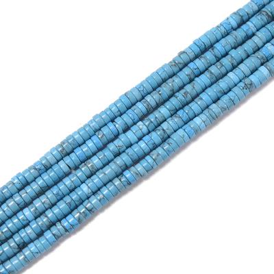 China DIY decoration; Strap; Necklace ; Earring etc sell beads loose size 2x4mm Hot Blue Heishi Disc Turquoise Howlite For Jewelry Making for sale