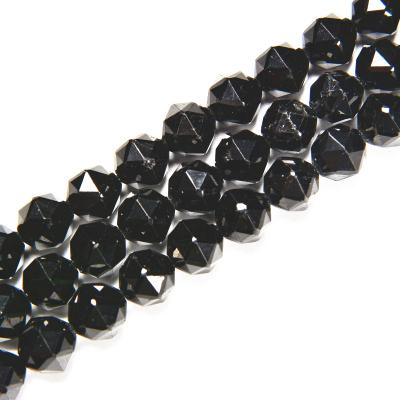 China DIY decoration; Strap; Necklace ; The Black Tourmaline Diamond Star Cut Gemstone Loose from Earring etc. 8mm bead for jewelry making for sale