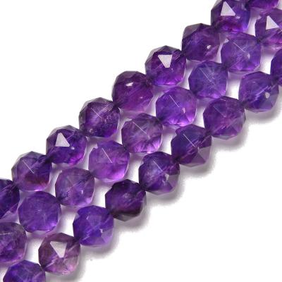 China DIY decoration; Strap; Necklace ; Diamond Star Cut Gemstone Loose Amethyst Earring Beads etc. 8mm for jewelry making for sale