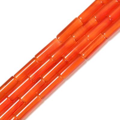 China DIY decoration; Strap; Necklace ; Earring Etc Carnelian Cylinder Tube Loose Gemstone Beads 4x13mm for jewelry making for sale