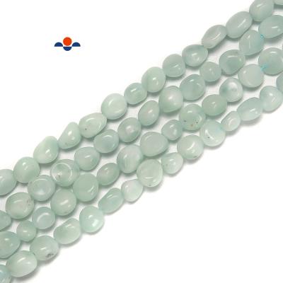 China DIY decoration; Strap; Necklace ; Nice 6-8mm Moonstone Earring Etc Pebble Loose Beads of 8-10mm green nugget gemstone for jewelry making for sale