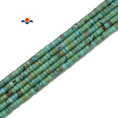 China DIY decoration; Strap; Necklace ; Nice loose turquoise beads from the earring etc. 2x4mm Light Green Disc Heishi Gemstone Beads For Jewelry Making for sale