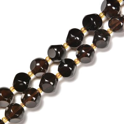 China DIY decoration; Strap; Necklace ; Smoky Quartz Rubik's Cube Nice 10mm 12mm Gemstone Loose Beads From Earring Etc. for jewelry making for sale