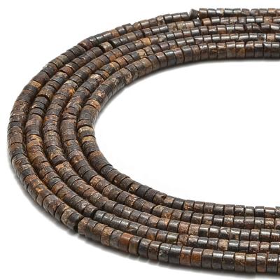 China DIY decoration; Strap; Necklace ; Earring etc disc shape heishi bracelet heishi bead strands. 2x3mm 2x4mm Brown Bronzite Heishi for sale