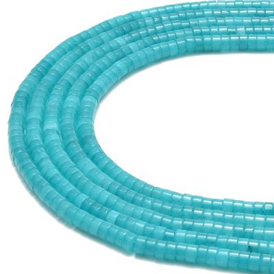 China DIY decoration; Strap; Necklace ; Earring etc heishi bracelet heishi bead strands. 2x3mm 2x4mm Amazonite Jade Heishi Disc Shape for sale