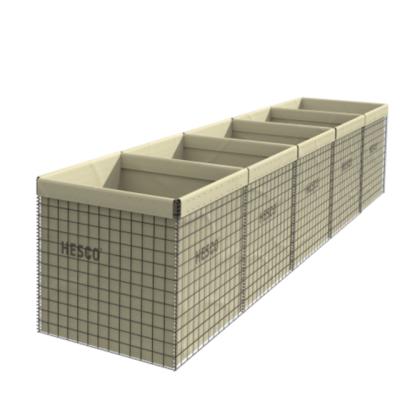 China Military Sandbag Gabion Wall Hesco Fence Backfill Sand Hesco Baskets Hesco Bastion Barrier Wall for sale