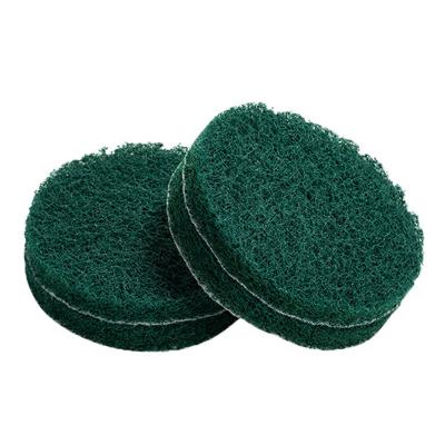 China 5 Inch Sustainable Round Colorful Bulk Scouring Pad Double Side Water Absorb Sponge Sheet For Kitchen for sale