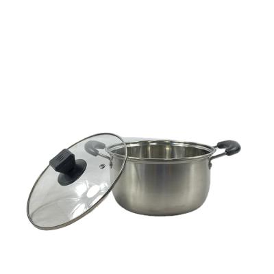 China Wholesale24cm Family Kitchen Soup Pot Stainless Thickened European Style Kitchen Soup and Common Pots for sale