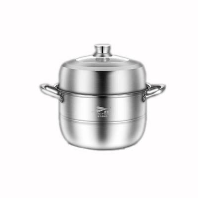 China Stainless steel reinforcedsteamer durable high quality steam cookware cook pots for sale