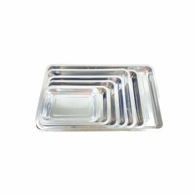 China Multifunctional Stainless Steel Food Dish Dinner Place Restaurant Dishes Shake Trays for Serving for sale