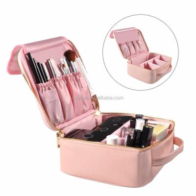 China Portable Oxford Travel Makeup Bag , Waterproof Makeup Train Case for sale