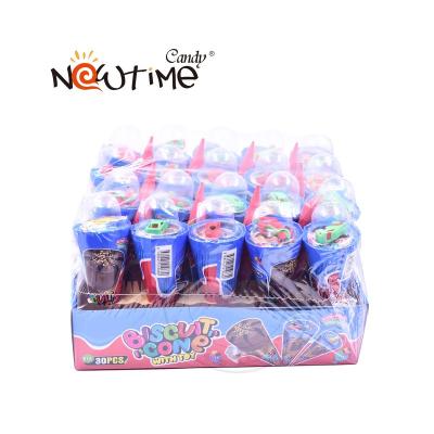 China Full Size Ice Cream Chocolate Cone Cookie With Toy for sale