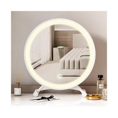 China Durable Factory Price Home Bathroom Muti Functions Led Lighted Frame Round Shape Mirror With Light For Make Up for sale