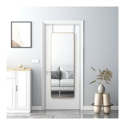 China Durable Household Rectangle Alloy Frame Mirror Bedroom Decorative Wall Hangings Vanity Full Body Over Back Door Long Mirrors for sale