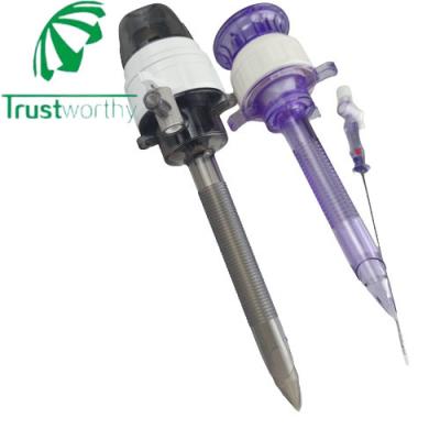 China Surgery Equipments Cannula 5/10/12mm Disposable Bladeless Trocar Factory Accept OEM Laparoscopic zu verkaufen