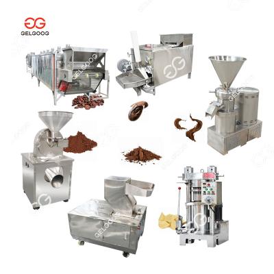 China Snack Factory Gelgoog Cocoa Powder Grinder Cocoa Beans Processing Machine Price for sale