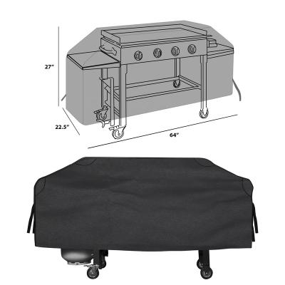 China Custom Black Waterproof Dustproof Anti-UV Grill Cover BBQ Cover for sale