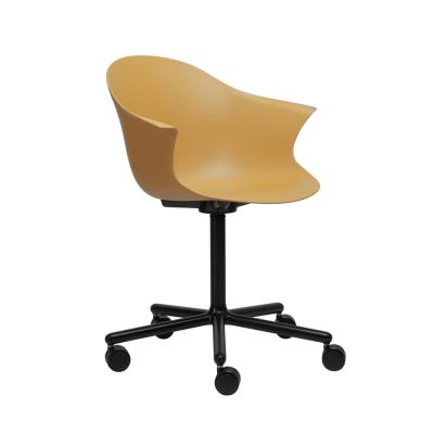 China Wholesale New Meeting Place Lumbo Sacral Ginger Reception Cooling Plastic Shell Visitor Desk Chair for sale