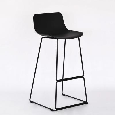 China Scandinavian Bar Stools And Restaurant Dining Chair Sets Black Steel Legs Bar Chairs For Kitchen for sale