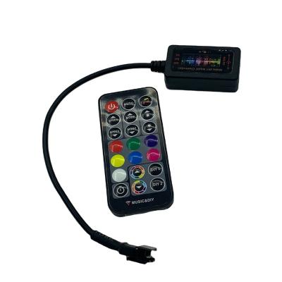 China RGB Led Strip Lighting Music LED Controller 20Keys RGB Wireless Remote DC5-24V For WS2811 WS2812b Sound Controller for sale