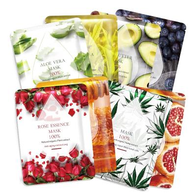 China Pure Natural Moisturizer Moisturizer Maker OEM Fruit Plant Extract Face Sheet Mask Whitening Anti Wrinkle Collagen Facial Mask For Face Care for sale