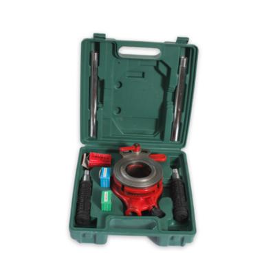 China Eco-friendly Ratchet Pipe Threading Kit Ratchet Die Stock Set Manual Pipe Threader Ratchet Die Stock for sale