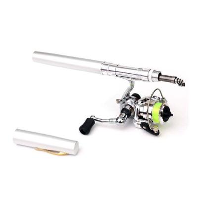 China Lightweight Portable Pocket Mini Fishing Pole Pen Shape Telescopic Folded Fishing Rod With Reel for sale