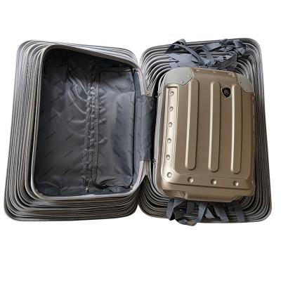 China 2022 ABS Honeymoon viagem malas OEM/ODM 12pcs SKD Semi-Complete ABS Trolley Luggage Sets Hard Shell Suitcase for sale