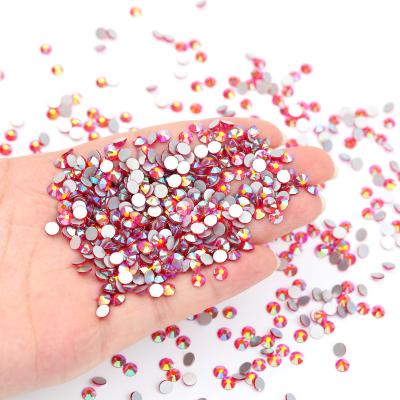 China Wholesale Ss3 Ss6 Ss10 Ss12 Ss16 Ss20 Ss30 Round ab Rhinestones Flatback Glass Crystal Rhinestones Nail Glass Rhinestones for sale