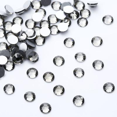 China Wholesale Round Glass Rhinestones Flatback Non Hotfix Flatback Bulk Crystal For Dress Flatback Decoration for sale