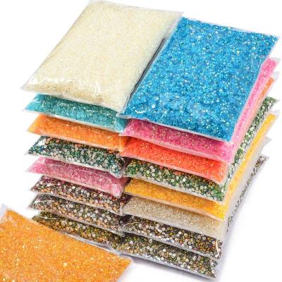 China Wholesale Bulk Non-Hot Fake Stones Resin Crystal Stones Jelly Rose ab Flatback Factory Package Fix Flatback For Garment Decoration for sale