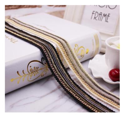 China Flatback Factory Direct Supply In Stock 2.5cm Sequined Handmade Lace Strap DIY Dressing Belt Hair Accessories for sale